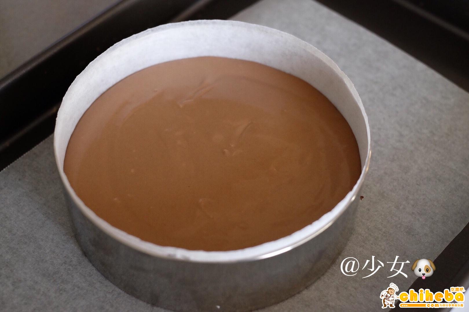<LeTao> 巧克力双层芝士蛋糕配方大公开！！的做法 步骤9